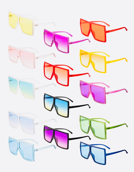 14 Pair Of Colored Sunglasses Wholesale Only.